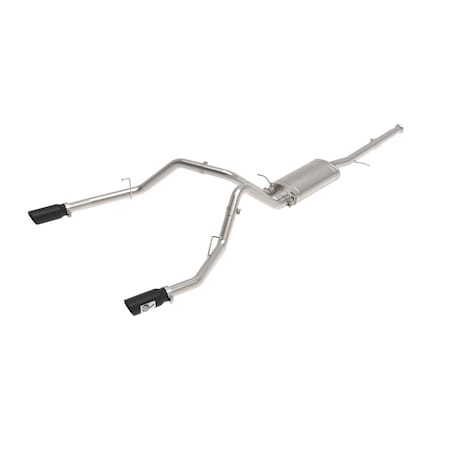 Afe Stainless Steel, With Muffler, 3 Inch Pipe Diameter, Single Exhaust With Dual Exit, Rear Exit 49-44135-B